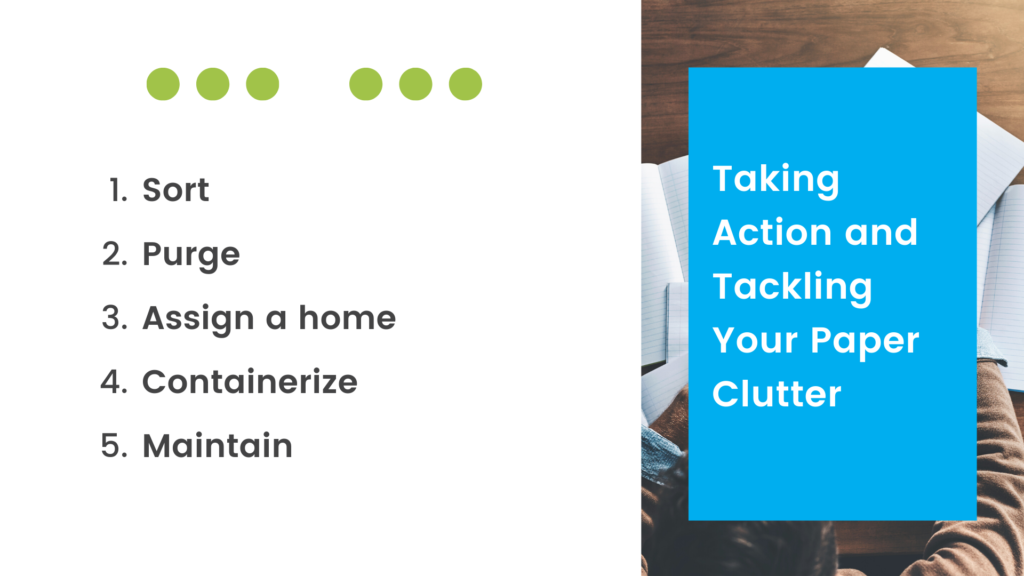 take action and tackle your paper clutter | organized haven